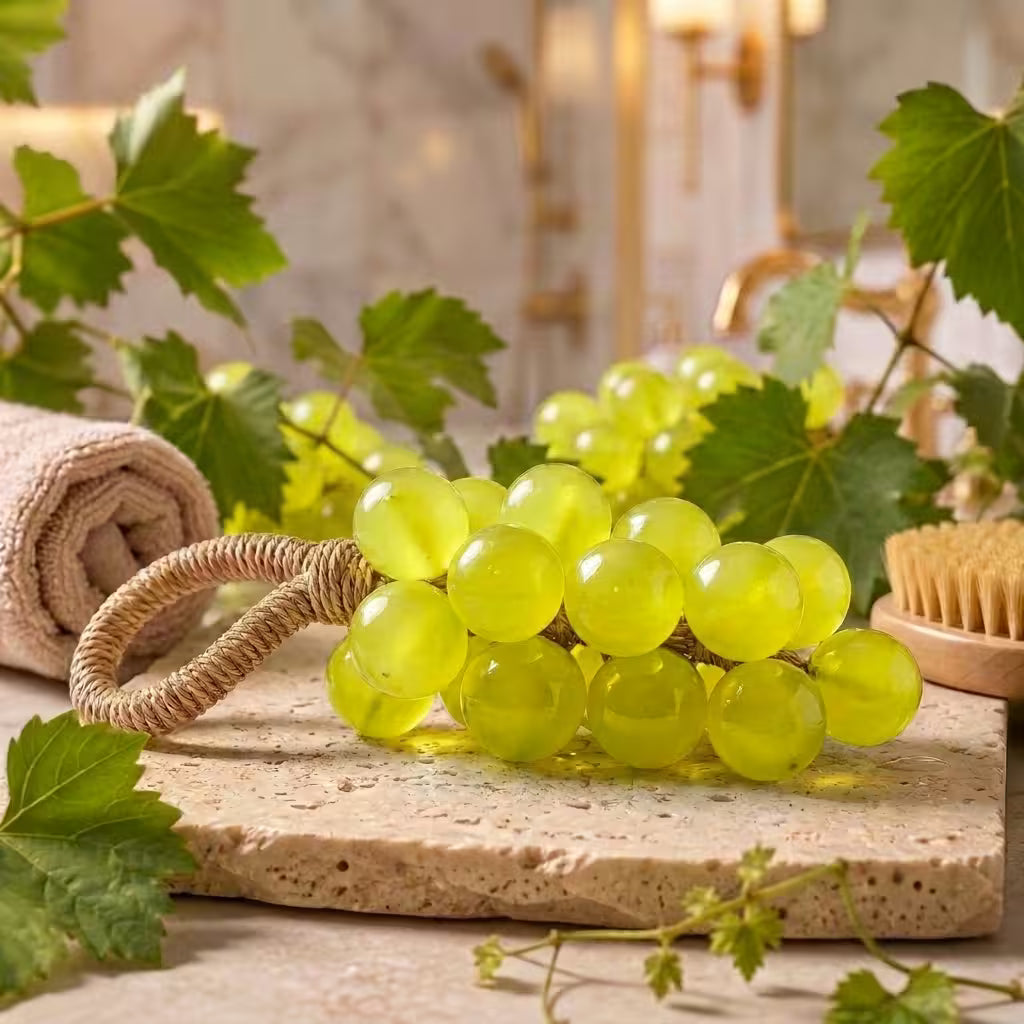 Grüner Tee – Traubenseife am Seil von RebenSeife